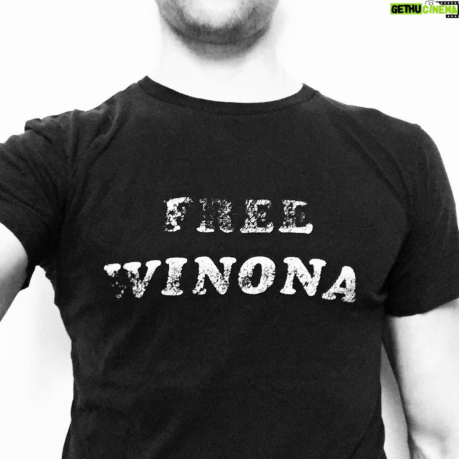 Kyle Dean Massey Instagram - Goodbye "Free Winona" t-shirt. We had a great 14 year run. But nobody even gets you anymore...what is this world coming to? #winonaryder #freewinona