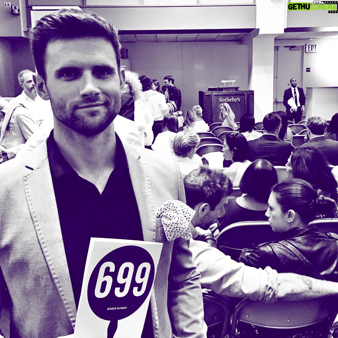 Kyle Dean Massey Instagram - I spent #spiritday trying to buy some art. What's gayer than that? #gladd Sotheby's Auction House