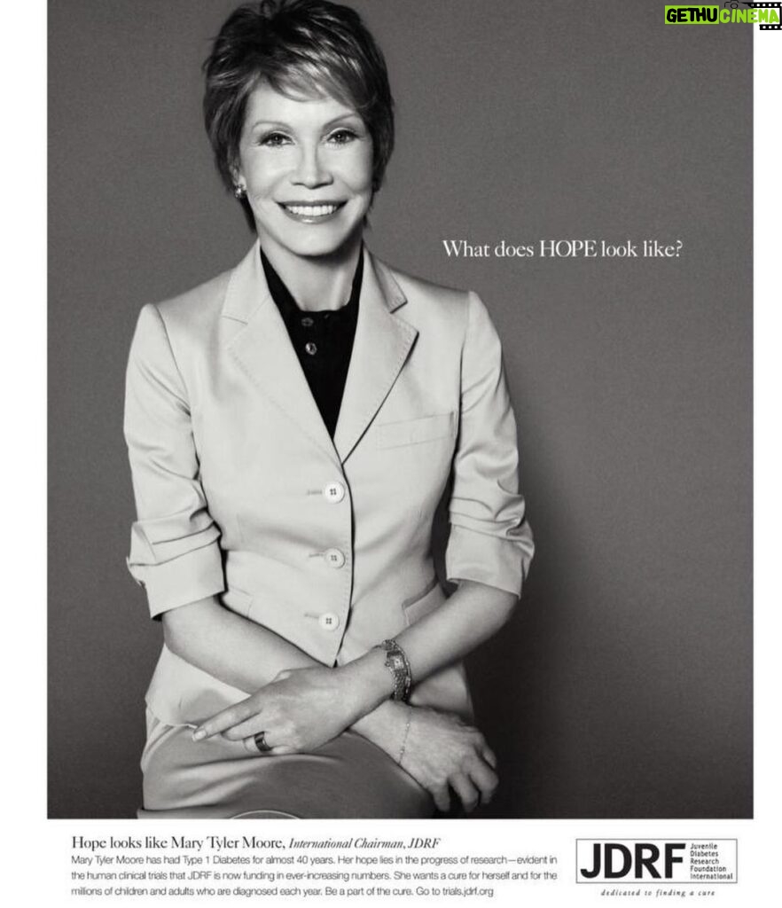 Kyle Greenwood Instagram - Most people are aware of Mary Tyler Moore being an incredible performer, producer and social advocate. But did you know she also suffered from type 1 diabetes? Diagnosed at a time when type 1 was looked at as a death sentence or a lifestyle devoid of life with an early mortality, she changed that view and inspired many to fight and control this disease. She showed one could still achieve their goals and live a long fulfilling life despite her condition. She was an amazing woman and a true inspiration for yours truly and countless others around the World. @AllWomeninMedia Support the next generation of women in media! Learn more about contributing to the AMWF by visiting: https://allwomeninmedia.org/foundation/make-a-donation/ #voicesofcourage