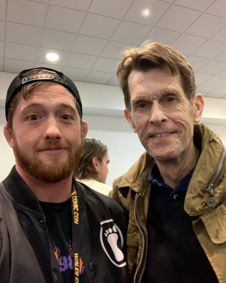 Kyle Greenwood Instagram - Goodbye and RIP to the legendary voice actor Kevin Conroy. It was an honor to meet him this past May and tell him how much Batman: the animated series meant to me as a kid. He couldn’t have been nicer about my fan-boying and after what was a long day of autographs and photos he was glad to take one more pic with a fan. Godspeed sir, you will always be my Batman/Bruce Wayne.