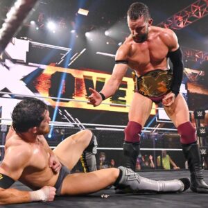 Kyle Greenwood Instagram - One year removed from the fight of a lifetime. We left it all in the ring yet I’m forever changed as a wrestler, so cheers @finnbalor 10/4/20