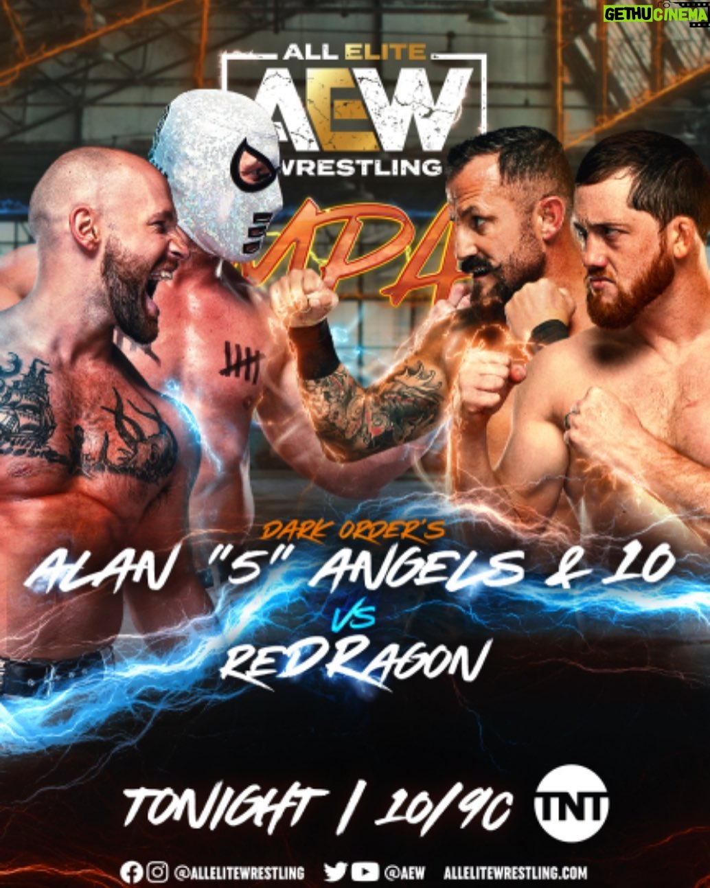 Kyle Greenwood Instagram - Tonight on @tntdrama the baddest team on God’s green VS some numbers. @allelitewrestling
