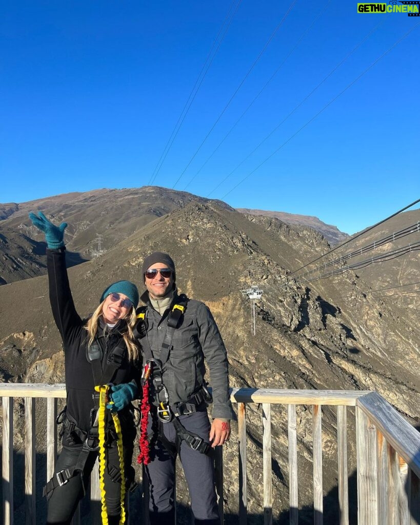 Kyle Schmid Instagram - Absolute bucket list with my incredible wife @caitylotz jumping off the 134m Nevis bungee jump in Queenstown, NZ. “I’m not going to do it” she said. Not 10 minutes later Marc, our man at @ajhackettbungynz had her suited and booted. The moment you realize you’re going to live out childhood dreams WITH your wife only reaffirms she’s the one. I love you so much sweetie!! #bungeejumping #nevis #bucketlist #wifegoals #lifegoals #honeymoon AJ Hackett - Nevis Bungie