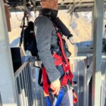 Kyle Schmid Instagram - Absolute bucket list with my incredible wife @caitylotz jumping off the 134m Nevis bungee jump in Queenstown, NZ. “I’m not going to do it” she said. Not 10 minutes later Marc, our man at @ajhackettbungynz had her suited and booted. The moment you realize you’re going to live out childhood dreams WITH your wife only reaffirms she’s the one. I love you so much sweetie!! #bungeejumping #nevis #bucketlist #wifegoals #lifegoals #honeymoon AJ Hackett - Nevis Bungie