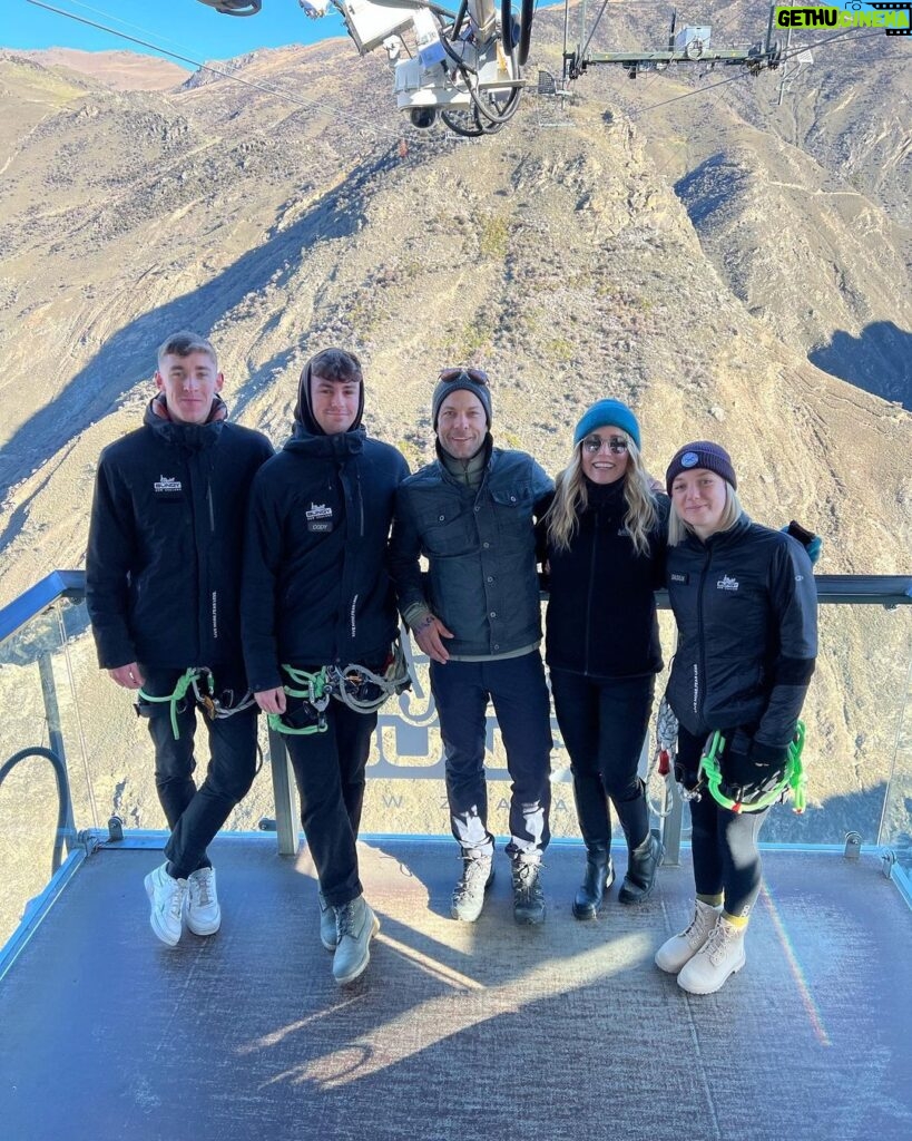 Kyle Schmid Instagram - Absolute bucket list with my incredible wife @caitylotz jumping off the 134m Nevis bungee jump in Queenstown, NZ. “I’m not going to do it” she said. Not 10 minutes later Marc, our man at @ajhackettbungynz had her suited and booted. The moment you realize you’re going to live out childhood dreams WITH your wife only reaffirms she’s the one. I love you so much sweetie!! #bungeejumping #nevis #bucketlist #wifegoals #lifegoals #honeymoon AJ Hackett - Nevis Bungie