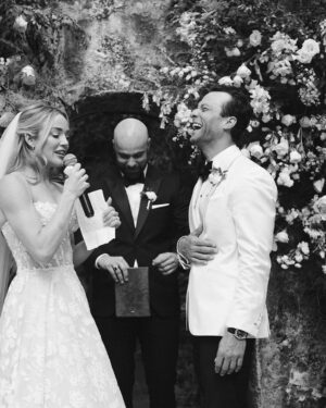 Kyle Schmid Instagram - We are all made of stars and this one shines brighter than anyone I’ve ever met. 

Sometimes the universe opens up and sends you something you can’t live without, my wife, my life. Thank you for all you’ve done. Your loving support and lust for life brightens every day. You made this incredible one everything it possibly could have been. 

Massive thanks to everyone who made this happen. Dani @caribecordialweddings and our photographers @dosmasenlamesa you are incredible. Our family and friends who made this adventure one that will live everyday as the best time of my life and @kleinepsteinparker for making me look and feel like James Bond and @brides for running a beautiful feature on us. @rameron your words were eloquent, your presence absolutely necessary, I love you. And of course, my wife @caitylotz for jumping in the pool with me every time I want to play (water wings or not). 

I love you all. 

Check out the feature - link in bio.