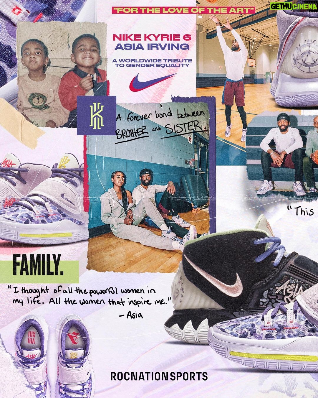 Kyrie Irving Instagram - For all of our Queens 👑 Proud of you sis @asiairving