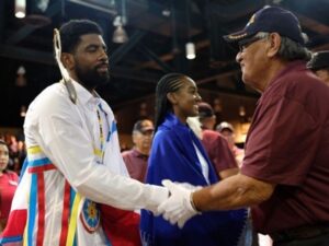 Kyrie Irving Instagram - LAKOTA
Standing Rock Sioux Tribe, my family. I’m eternally grateful. 
@asialove
