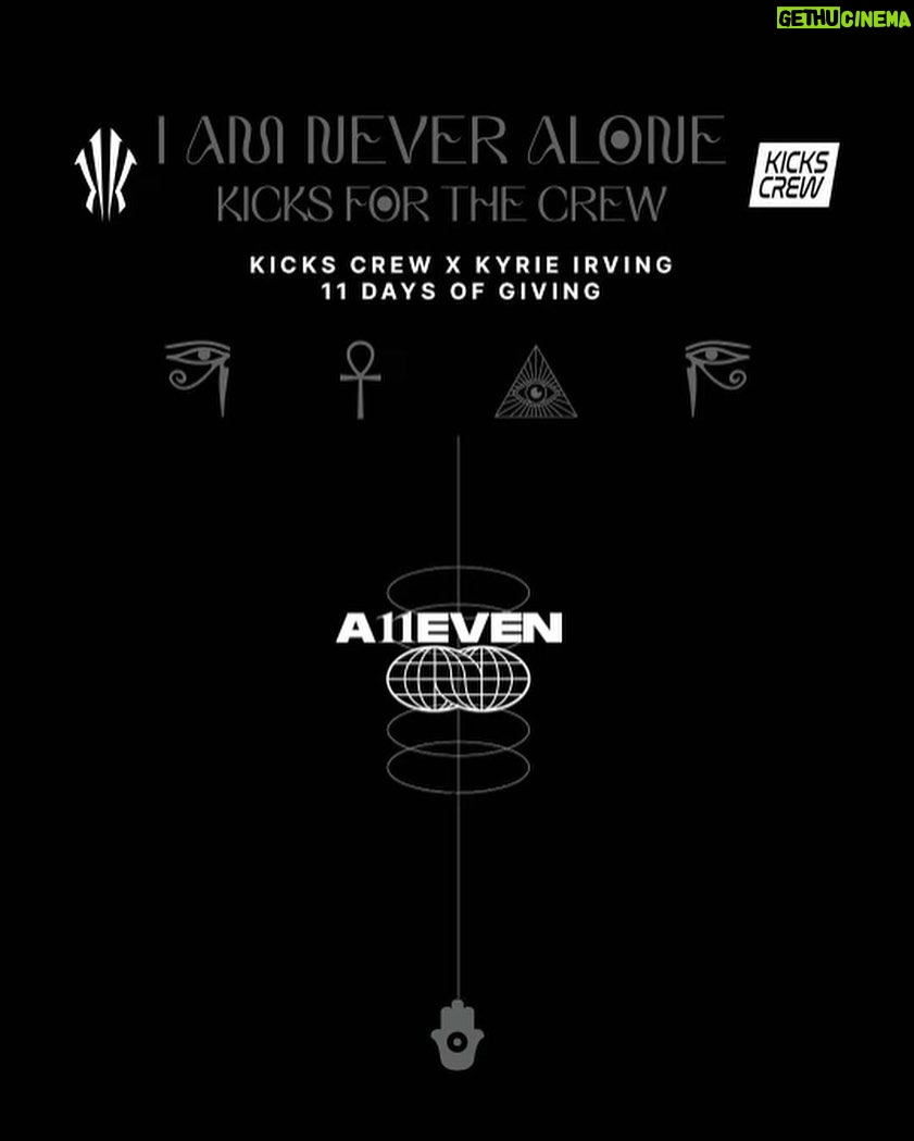 Kyrie Irving Instagram - I Am Never Alone. 🤞🏾🪶♾️ I’m excited to partner and invest in KICKS CREW’s vision to empower a new generation of independent consumers and thinkers. This is an empowerment play for my fellow entrepreneurs, artists and athletes who have and want their independent visions and approaches celebrated. My role as Chief Community Officer at KICKS CREW is centered around the mission of bringing all communities together through their love of sneaker culture to push forward unity and philanthropy. KICKS for THE CREW. I’ll also be kicking off my Annual 11 days of Giving Initiative starting with the sneakers I wear on court. Check the link in my bio for a chance to receive 1 of 111 pairs of the ANTA Shock Wave 5s. Chief Hélà @kickscrewcom #kickscrewkyrieirving #kickscrewa11even #kicksforthecrew
