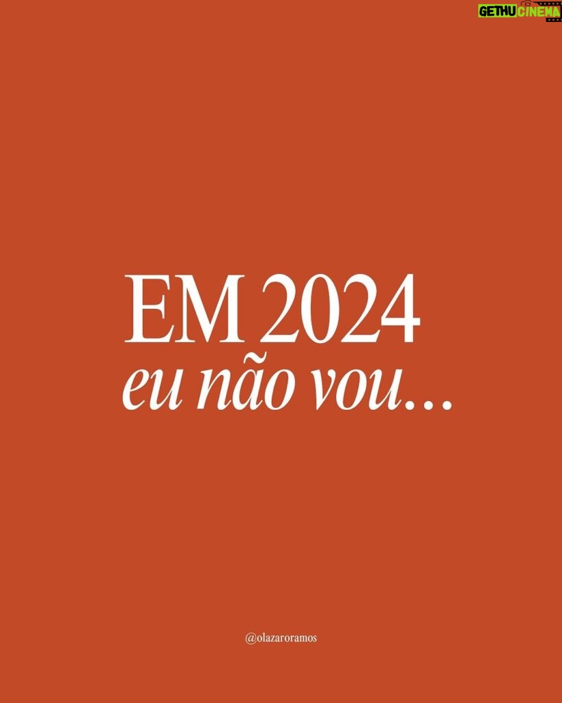 Lázaro Ramos Instagram - Reflexões para esse fim de ano… deixo com vocês a missão de depositar aqui o que NÃO vão em 2024. Vai 👇🏿
