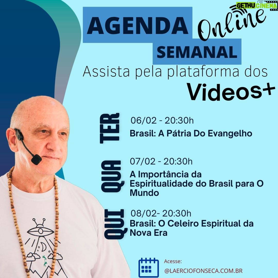 Laércio Fonseca Instagram - Bom Dia!!!! SEGUE NOSSA AGENDA ONLINE DA SEMANA🙂 Acesso pelo sistema de assinatura Vídeos+ #espiritualidade #amor #autoconhecimento #paz #deus #gratidao #medita #espiritismo #energia #sabedoria #positividade #fe #felicidade #vida #magia #universo #terapiaholistica #despertar #prosperidade #luz #consciencia #ufologia #laerciofonseca #espacocaminhodaluz #taichi