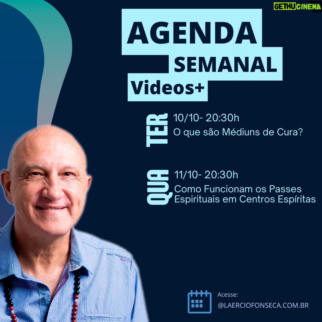 Laércio Fonseca Instagram - Olá pessoal, tudo bem? SEGUE NOSSA AGENDA ONLINE DA SEMANA🙂 Acesso pelo sistema de assinatura Vídeos+ #espiritualidade #amor #autoconhecimento #paz #deus #gratidao #medita #espiritismo #energia #sabedoria #positividade #fe #felicidade #vida #magia #universo #terapiaholistica #despertar #prosperidade #luz #consciencia #ufologia #laerciofonseca #espacocaminhodaluz #taichi