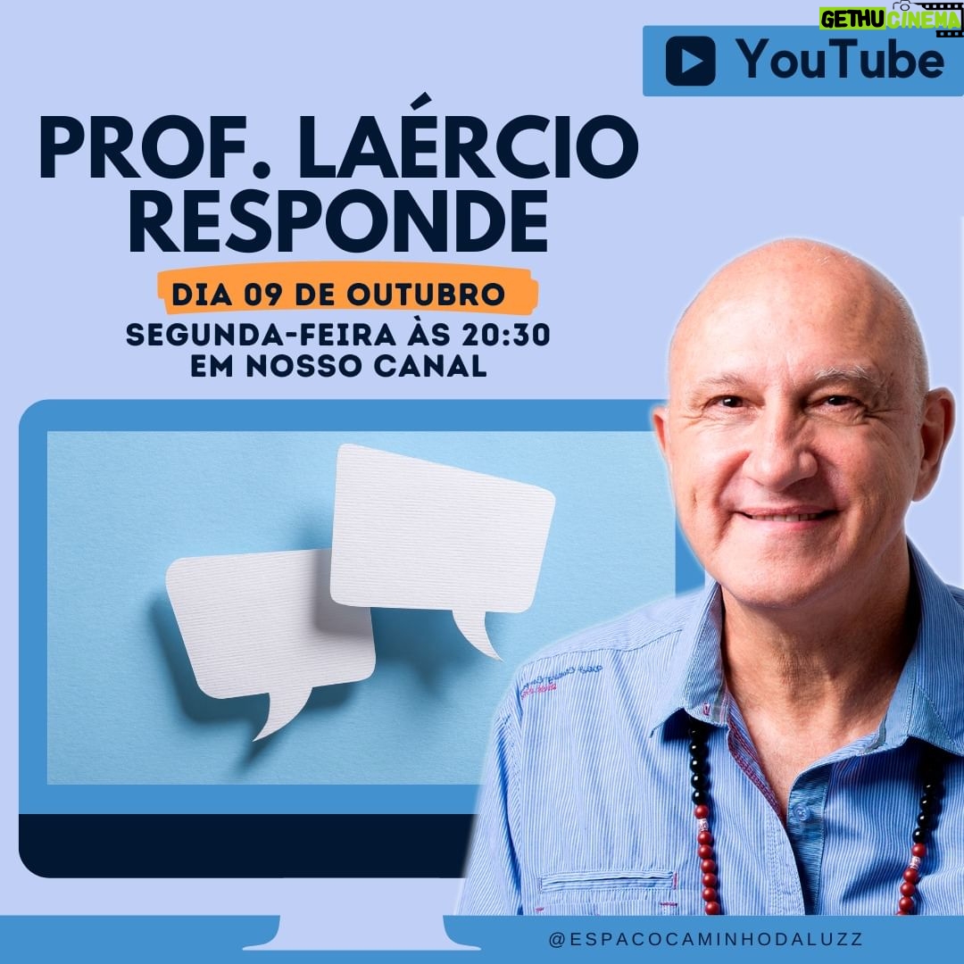 Laércio Fonseca Instagram - Olá pessoal, passando para lembrar que SEGUNDA-FEIRA tem conteúdo INÉDITO em nosso canal :) Espertamos por vocês!!! Ajude-nos a passar a mensagem para mais pessoas, envie para quem você acredita que gostará de assistir também😉 #espiritualidade #amor #autoconhecimento #paz #deus #gratidao #medita #espiritismo #energia #sabedoria #positividade #fe #felicidade #vida #magia #universo #terapiaholistica #despertar #prosperidade #luz #consciencia #ufologia #laerciofonseca #espacocaminhodaluz