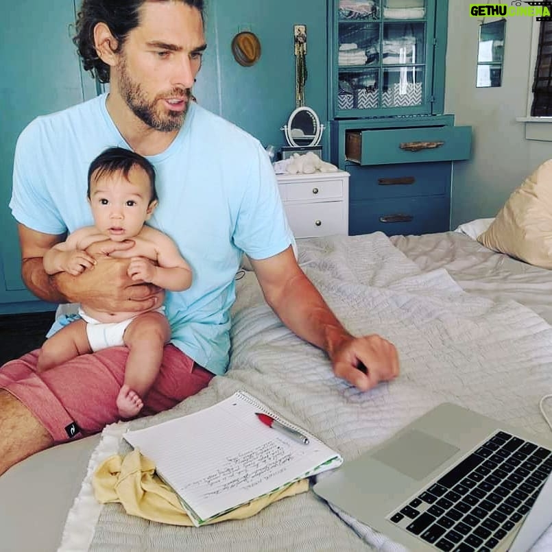Lachlan Patterson Instagram - Some shots from pre&post production of my Comedy Special Dark White. 1. 1 month before taping. Me transcribing my set with one hand. My little guy is 3 months. 2. Experimenting with fonts. This one is terrible. I did not use. Can't remember what it's called. 3. In command of the ship. Sean Oakley trying to remove the sound of a sqeaky door throughout the entire special. He's a master. You won't hear it. 4. Beers and edits with director @broncobenshea? Why not. 5. Lost my kid on that joke. @stublen1138 tryin to fix it in post. 6. Director @broncobenshea trying hard to hug co-editor @stublen1138. 7. Last minute safe edits at me casa with @stublen1138