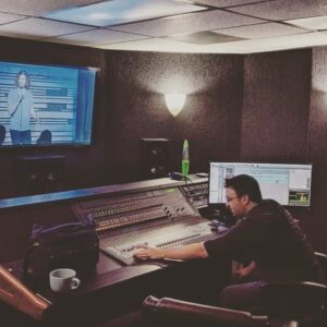 Lachlan Patterson Instagram - Some shots from pre&post production of my Comedy Special Dark White.
1. 1 month before taping. Me transcribing my set with one hand. My little guy is 3 months.
2. Experimenting with fonts. This one is terrible. I did not use. Can't remember what it's called.
3. In command of the ship. Sean Oakley trying to remove the sound of a sqeaky door throughout the entire special. He's a master. You won't hear it. 
4. Beers and edits with director @broncobenshea? Why not.
5. Lost my kid on that joke.  @stublen1138 tryin to fix it in post.
6. Director @broncobenshea trying hard to  hug co-editor @stublen1138.
7. Last minute safe edits at me casa with @stublen1138