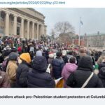 Lady Bunny Instagram - Columbia students and faculty held a pro-Palestinian rally last week. Two students, who were also former Israeli soldiers, wore fake keffiyehs and sprayed skunk water on the group. Because Zionists think they're the chosen people who can get away with genocide, apartheid, torture, illegal weapons, etc, as they steal land, they seem to think they're above the law--and that anyone who wants to stop genocide is a terrorist. This, they apparently think, warrants the use of a controversial crowd control method like skunk water which has also been used in Israel on Palestinians. This is a frightening way for Israelis them to bring their violent, entitled worldview to this country, and the immoral IDF trains US police forces with similar techniques. Because most of our media underplays Israeli's racism and land theft so that both parties can keep financing it, this story has only appeared on WSWS.org and the Columbia school paper. WSWS.org: "Skunk is a malodorant crowd-control weapon used by the Israel Defense Forces (IDF). It was first deployed in 2008 against Palestinian protesters on the West Bank. The military-grade chemical leaves a strong, lingering smell on its targets, which has been likened to that of a “rotting corpse from a stagnant sewer.” While it is marketed as a “non-lethal” form of crowd control, many human rights organizations, including Amnesty International, B’Tselem, the Association for Civil Rights in Israel, Physicians for Human Rights, and the International Network of Civil Liberties Organizations, have denounced its use, describing it as a form of “collective punishment” with torturous and humiliating after-effects that severely impact victims. The manufacturing company, Odortec, sells a special soap to counteract the effects of the chemical, but it is only available to police authorities."
