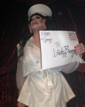 Lady Bunny Instagram - I’m afraid of this thing.