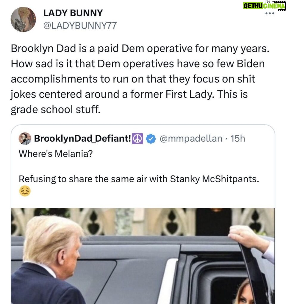 Lady Bunny Instagram - When you donate to Democrats, at least some of your dough goes to morons like this to create “scandals” like Where is Melania? It has zilch to do any policy on either side.
