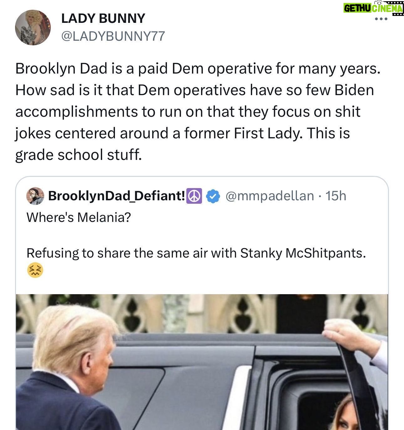 Lady Bunny Instagram - When you donate to Democrats, at least some of your dough goes to morons like this to create “scandals” like Where is Melania? It has zilch to do any policy on either side.