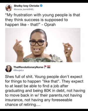 Lady Bunny Instagram - Don’t listen to multi-billionaires like Oprah. Or the multi-billionaires who own 90% of US media. Why listen to news or analysis from billionaires—unless you are one!