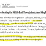 Lady Bunny Instagram - More language which dehumanizes Arabs as insidious insects which must be stamped out. Gee, I wonder what’s made those insects get so mad? Could it be that the West has been slaughtering them for one reason or another for thousands of years? What was the Crusades except a bunch of Europeans headed to the Middle East to smite Arabs as infidels. I’m not a historian, but something tells me that the West’s desire to smite someone of another faith had less to do with religion, and more to do with wanting to steal stuff from this part of the war even before we needed their oil! This is from the NY Times—liberals’ #1 bible. This rag would never make a comparison between gays and insects, or blacks and insects. If the comparison were made, any editor would reject such a piece. Why don’t they reject it for Arabs? Because Western media has successfully desensitized their readers with stuff like this over the years. “This isn’t genocide—I just squashed some bugs.” Once relegated to insect or animal status, it doesn’t really matter if Palestinians are made to live in an open air prison, drink what little unclean water there is, beg for food, or get killed by the tens of thousands. Cuz they aren’t fully human, in Thomas Friedman’s mind. It’s Black History Month. Remember the argument over whether or not slaves were less than whites with less rights? We’re seeing a similar attitude expressed in The NY Times in 2024. There’s just one problem: Arabs are human beings with a right to live with basic rights on their own land. Just like Jews, whites, blacks, Latinos, Asians and everyone else. Even Bianca Del Rio!