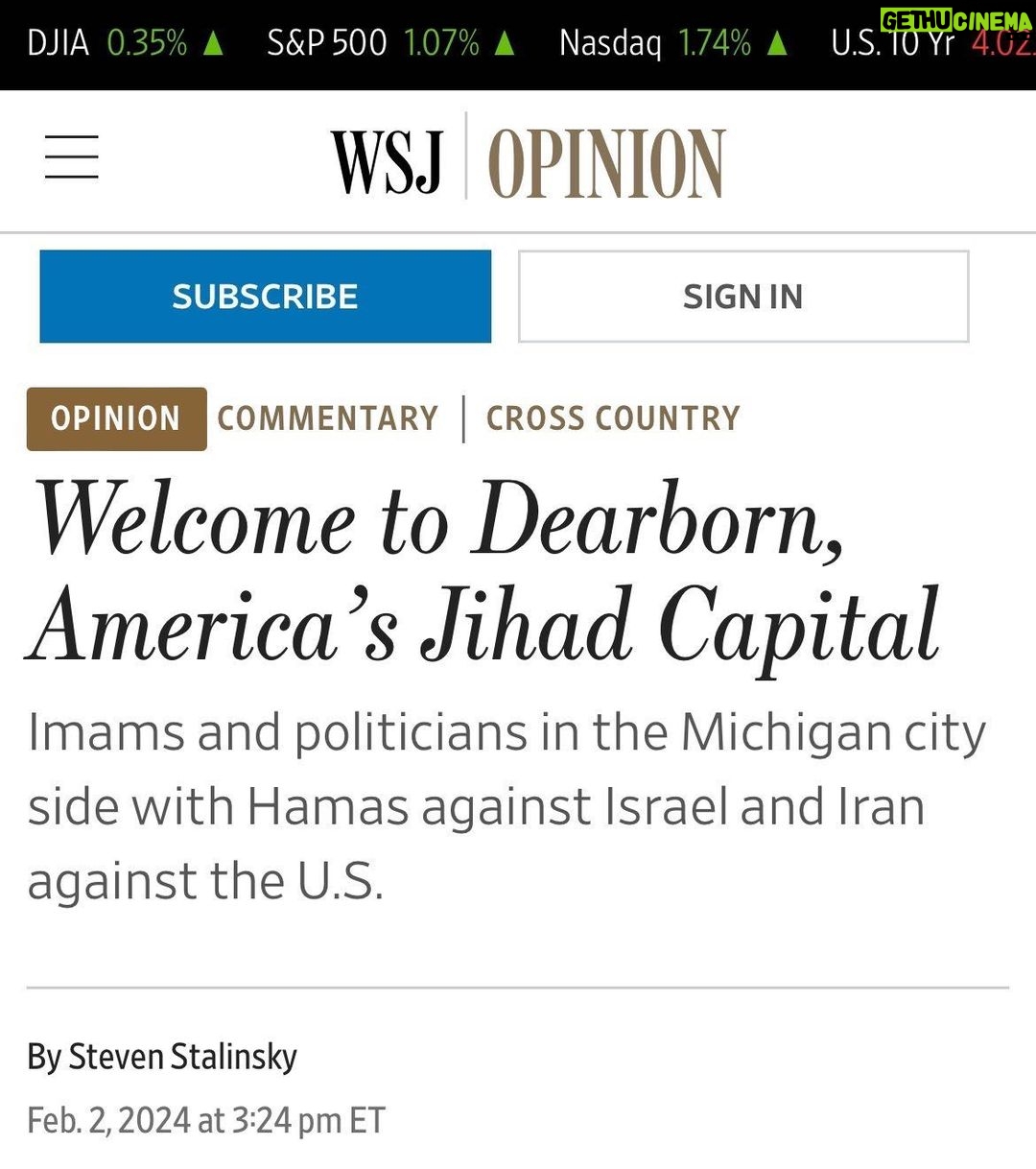 Lady Bunny Instagram - I would say this headline is clearly Islamophobic, and from a major news outlet. Just because someone in Dearborn worships at a mosque, doesn’t mean they are automatically terrorists, or involved in any jihad at all. Has there been any jihad in Dearborn or Michigan? This is truly outlandish! But there’s nothing like streaming images of their relatives being dragged from rubble to radicalize youth to a point where they’d be more likely to join with jihadis. The US can’t fund a genocide and not expect repercussions for years to come. I wish that the WSJ, since it’s so concerned with routing out jihad in Michigan, might question the fact that just such a radicalization will result from the hawkish policies advocated by their paper. Are there extremists in the Muslim community who seek jihad? Sure! But not average Muslims, any more than a fairly small community of snake-handling Christians represent average ones. Or like the large group of evangelicals who seek war in the Holy Land in order to hasten the rapture.