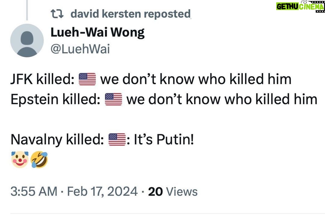 Lady Bunny Instagram - 2 hours ago, Navalny’s body had not even been returned to his spokesman. No autopsy has been performed to indicate cause of death. Yet all of our news media is hinting that Putin killed him. Possibly! But just like the beheaded Israeli babies, so far there’s no proof in these allegations. Anyone can claim anything. I could claim that I’m the most beautiful drag queen alive, but claims without evidence are mere speculation. If you think of Navalny in heroic terms, you’ve already been propagandized into thinking he’s some sort of an anti-Putin hero. Well, he was anti-Putin, but it’s simplistic to assume that everyone against Putin is an ally when most of what you’ve read about him in Western media is misleading. Did you know that Navalny was an far-right neo-Nazi? Do you think that either they (or Putin) are pro-gay? Not a chance. Navalny was a white supremacist with a heavy side of Islamophobia. See, with a little more knowledge, the plot thickens. Hero is not a word to describe Navalny. If you think it is, and his cause-of-death makes you want to take down Putin even more, the propaganda has worked. All of US mainstream media is war propaganda. It took me many years to learn that. In this case, we’re being told to assume that Putin killed Navalny. Why? Because our media likes to create heroes which are in line with our military objectives—just like you’ll learn eventually that Zelensky is less hero than NATO puppet. (At NATO’s urgings, Z abandoned a peace talk when Boris Johnson told him to in April. Think of the Ukrainian lives we wouldn’t have lost if NATO didn’t seek eternal war.