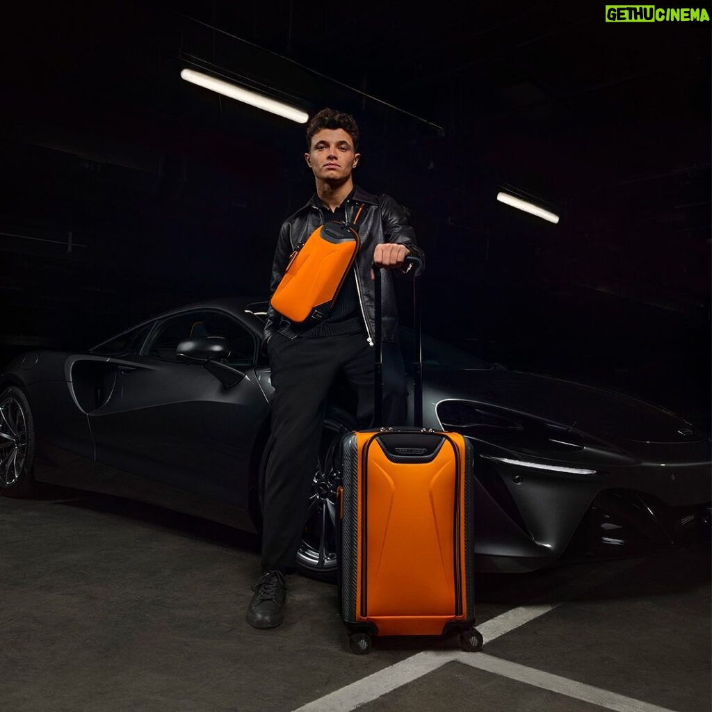 Lando Norris Instagram - McLaren F1 Driver Lando Norris debuts a new & limited-edition TUMI | McLaren collection. In Papaya with exclusive finishes, it celebrates the 60th anniversary of our renowned partner. Now available to shop in TUMI stores worldwide and on TUMI.com. #TUMI #TUMIMcLAREN