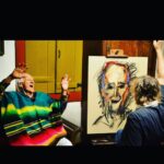 Larissa Bracher Instagram - Evoé mestre furacão Zé Celso! Obrigada por tanto! (Foto de Zé no ateliê do meu pai, em 2022, em Ouro Preto @ateliecasabracher e a pintura de seu retrato foi uma catarse mútua de almas afins). Foto @blimabracher #zecelsomartinezcorrea #zecelso #uzinauzona #carlosbracher