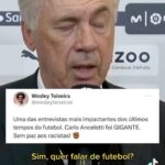 Larissa Bracher Instagram - #todosporvinijr 🔥 "NÃO QUERO FALAR DE FUTEBOL!" A entrevista do técnico do Real Madrid, Carlo Ancelotti, ontem após todo o ocorrido é um exemplo de como o antirracismo é um dever de todos. A tentativa de desviar o foco no que realmente deve ser é totalmente nojenta, mas é o que a mídia espanhola vem fazendo tentando minimizar o caso como uma "provocação" feita pela torcida adversária. Não foi um caso isolado, já e o 9º caso contra o @vinijr no campeonato espanhol. Temos que colocar holofotes e pedir por punições exemplares para que não se repita. Totalmente inadmissível e inaceitável as agressões constantes que o Vinicius vem passando. Isso NÃO é futebol, é racismo, e racismo é CRIME! RACISTAS NÃO PODEM TER PAZ! ✊🏾