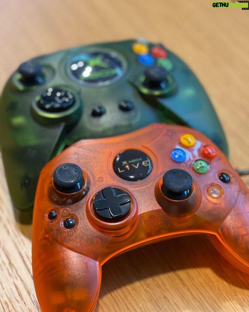 Larry Hryb Instagram - Twenty years ago today Xbox was born. Here is a look at then special launch console the team received as a launch gift. And the special controller created to celebrate Xbox Live launching a year later. #xbox20 Microsoft Corporate Headquarters