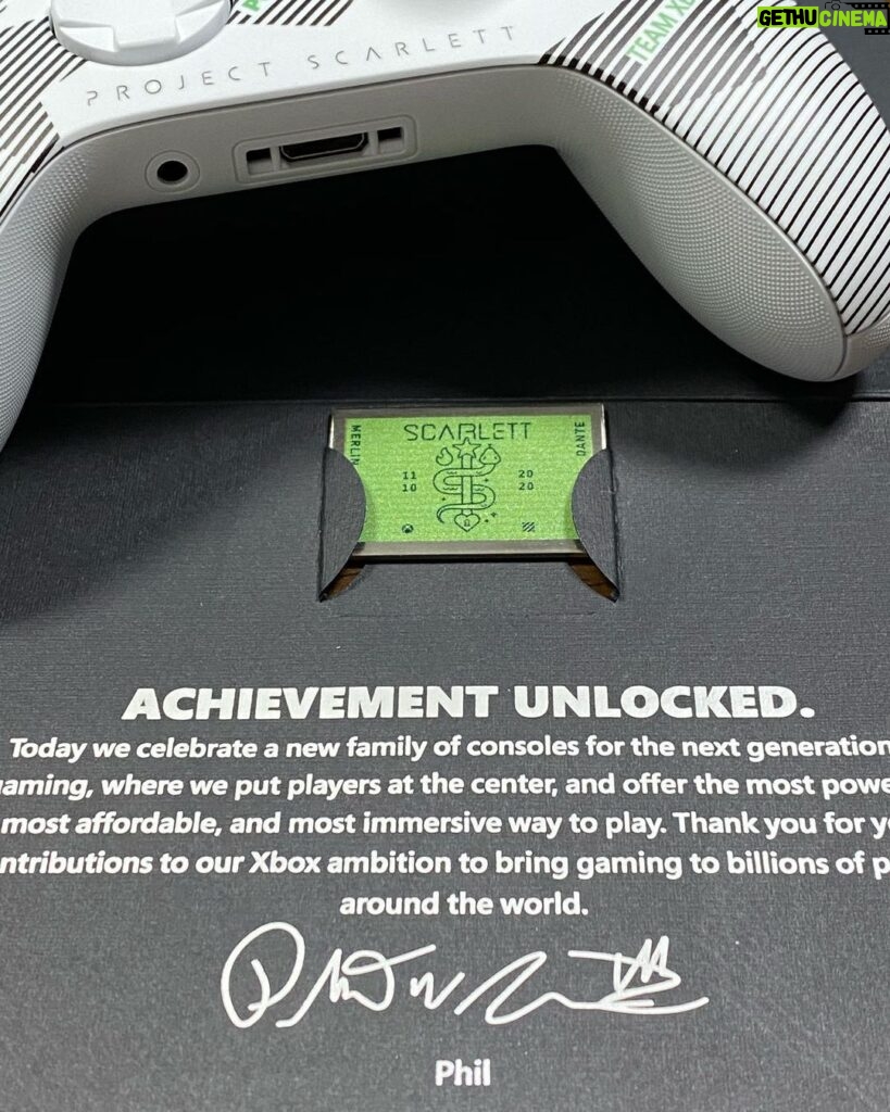 Larry Hryb Instagram - Launch controller gift for Team Xbox Members as well as a note from Phil. The dates on the controller are launch dates of previous Xbox consoles. #PowerYourDreams