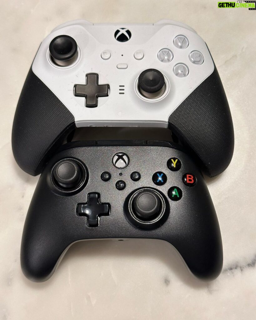 Larry Hryb Instagram - The Nano Enhanced Wired Controller from @powera_gaming - it’s so cute (next to my Elite Series 2 for comparison) Microsoft Corporate Headquarters