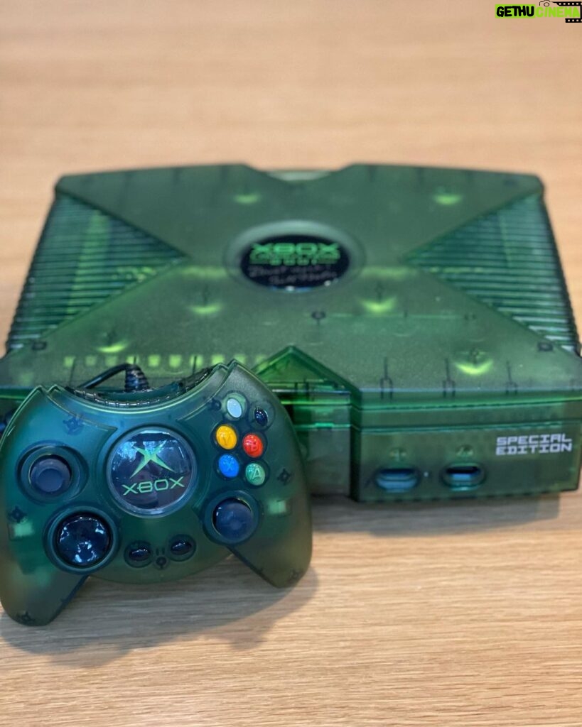Larry Hryb Instagram - Twenty years ago today Xbox was born. Here is a look at then special launch console the team received as a launch gift. And the special controller created to celebrate Xbox Live launching a year later. #xbox20 Microsoft Corporate Headquarters