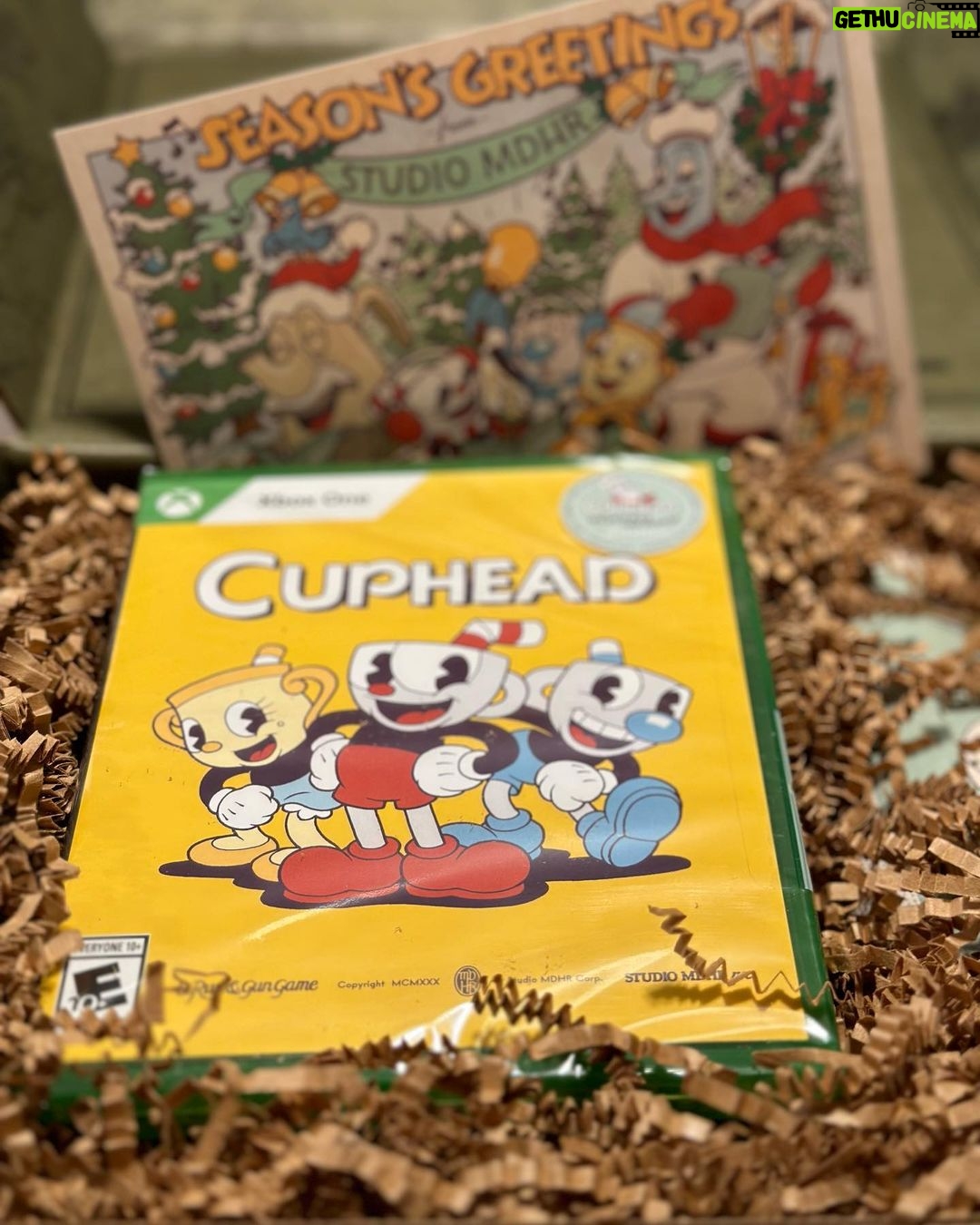 Larry Hryb Instagram - I love special deliveries from Inkwell Island ! It’s a holiday package from my good friends at @studiomdhr and the Cuphead Team Microsoft Corporate Headquarters