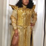 Lashauwn Beyond Instagram - Wakanda themed homecoming gown /corset and accessories all by me