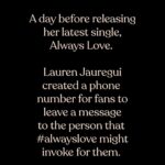 Lauren Jauregui Instagram - Have you called yet? 775-262-7555 #AlwaysLoveLine