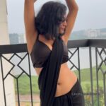 Lavanya Manickam Instagram - Hai ramaaaaa❤️‍🔥🔥💯💃🏻🥰 black saree lover be like in this version🖤🧜🏻‍♀️ of dance💃🏻💯🖤