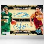 LeBron James Instagram - Man this is one of the toughest cards EVER!!! SHEESH!! @bronny @fanatics @topps 🔥🔥🔥 Happy Card Hunting 😁🙏🏾👑#ThekidfromAkron🤴🏾 #BowmanU #FanaticsPartner