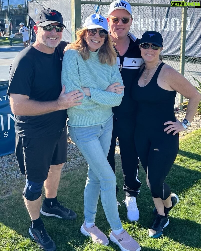 Leeza Gibbons Instagram - WHen your friends are pickleball champions and you get to pose for the team photo! #champs #pickleball #tournament #desert #missionhills Mission Hills Country Club