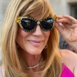 Leeza Gibbons Instagram - These glasses (and over a hundred more) were handmade, each unique to reflect something special about the person wearing them. These reflect my mantra: "Breathe, Believe, Receive" and they were made by my friend, mother-of-the bride @tricialavoice_author . The glasses had guests' table numbers on them. Genius, right? Her daughter @olivialalalalaa 's wedding was as perfect as they get. #weddingideas #unique Greystone Mansion and Gardens