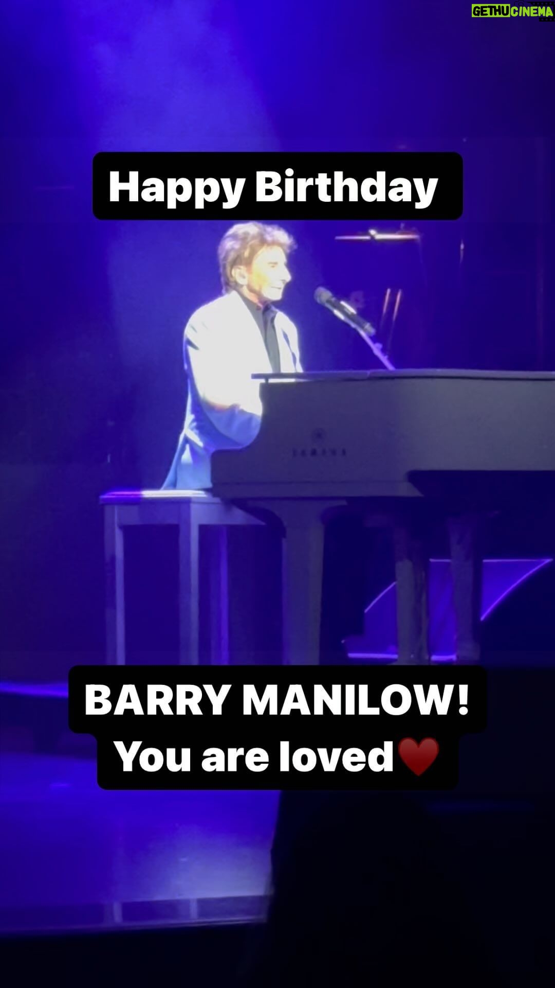 Leeza Gibbons Instagram - The legend, the icon, our friend...the one who "writes the songs the whole world sings" is celebrating a birthday today. He's never been better! Enjoy it in good health @barrymanilowofficial !