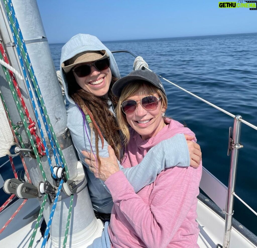 Leeza Gibbons Instagram - Hemingway said "A man is never lost at sea". What is it about the ocean that invites us to search for answers even without needing to find them? My husband arranges most of the trips and adventures in our life, I'm so glad he found this one to share with family. #sailing #wearefamily❤️ #ogunquit