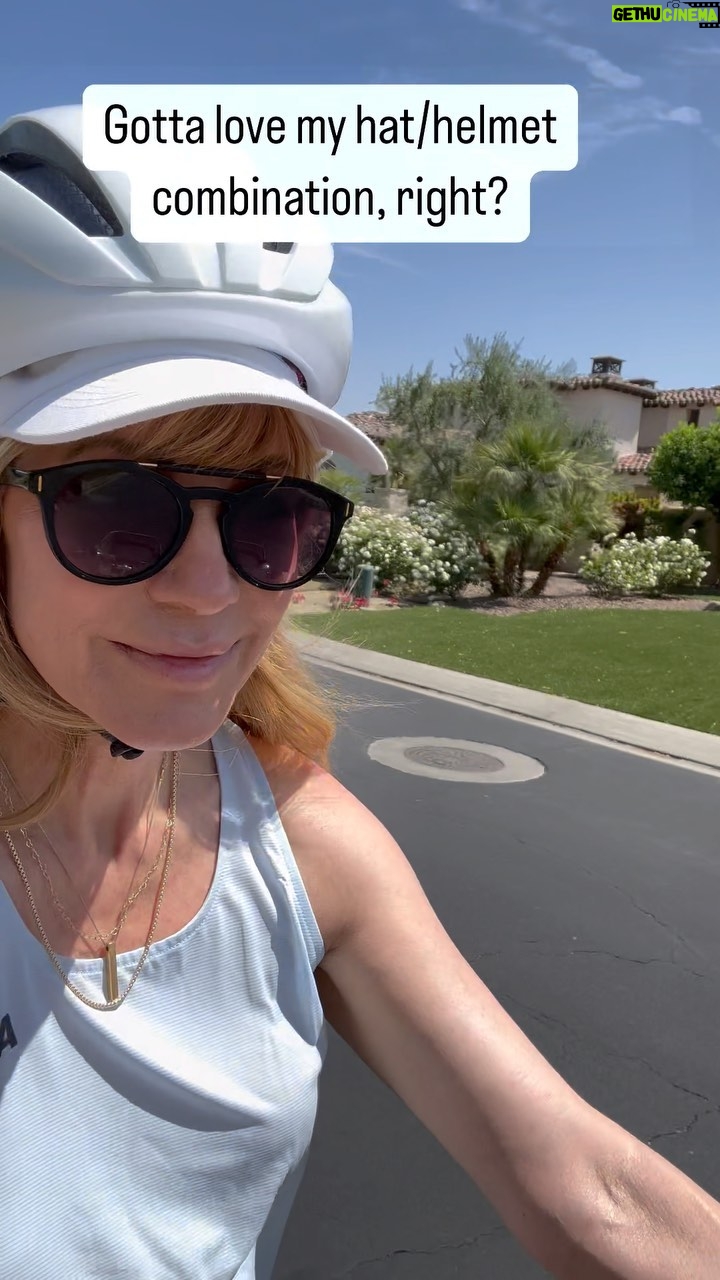 Leeza Gibbons Instagram - When you need to change your mood, get in motion. One of my favorite ways is biking. Check out my visor/helmet duo!! Why doesn't someone invent that? #bicycle #peddle #mood
