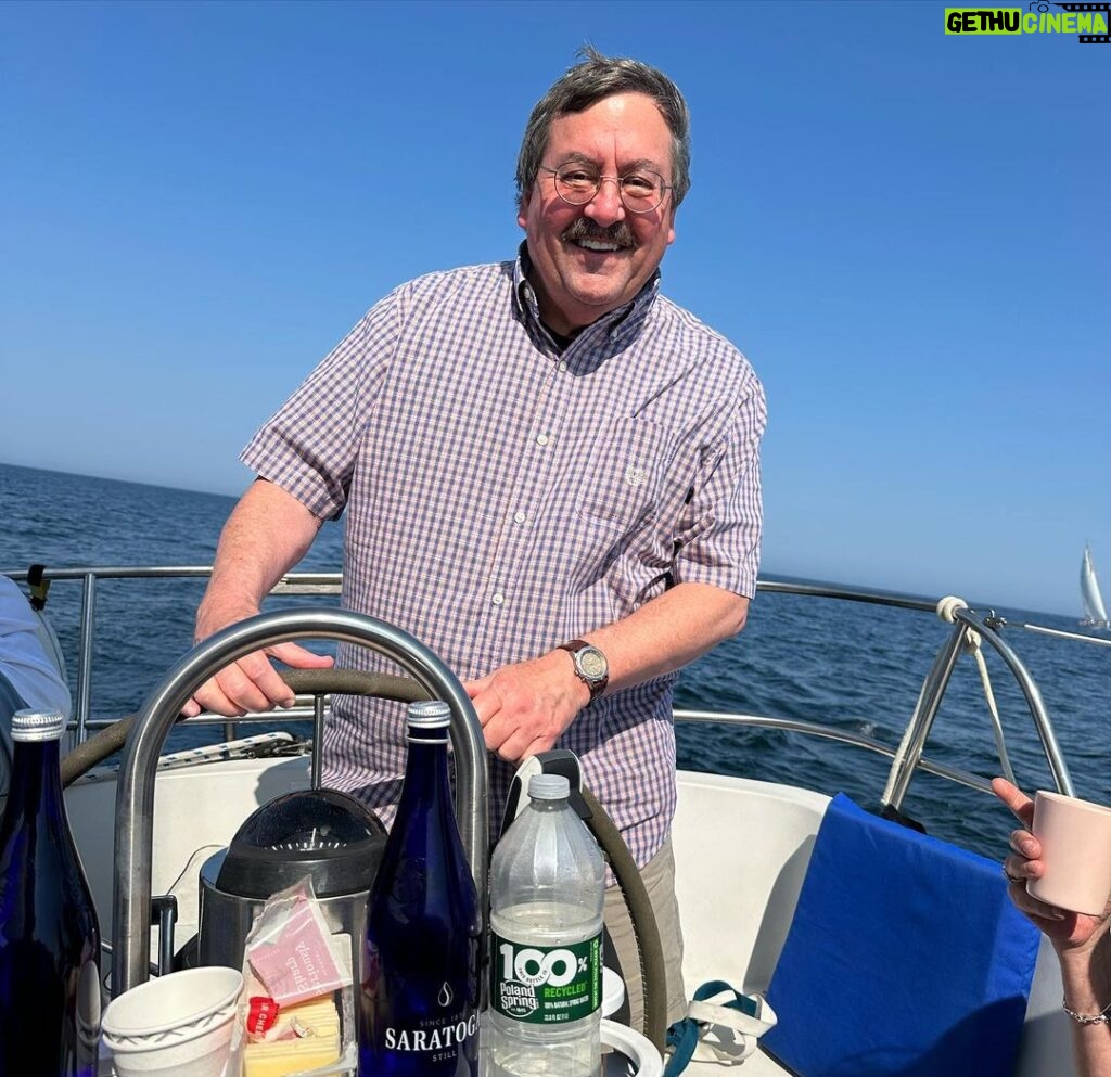 Leeza Gibbons Instagram - Hemingway said "A man is never lost at sea". What is it about the ocean that invites us to search for answers even without needing to find them? My husband arranges most of the trips and adventures in our life, I'm so glad he found this one to share with family. #sailing #wearefamily❤️ #ogunquit