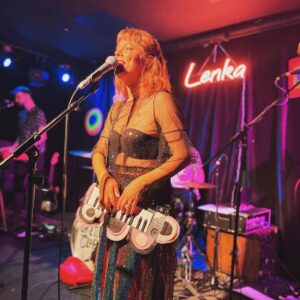 Lenka Instagram - Thank you Sydney for the perfect show to end this tour! 

So special to have friends and family there too to enjoy my last show for 2023. Thanks to my amazing band @davejenkinsjr @bnjmncrbtt @r_m_james and @jeffeofficial for being a lovely opening act and to @craftmusicagency for putting together this run…
Amazing rainbow skirt by @frankies_melbourne 
Photos by @electricdna 
🌈💋🌈💋🌈💋🌈💋