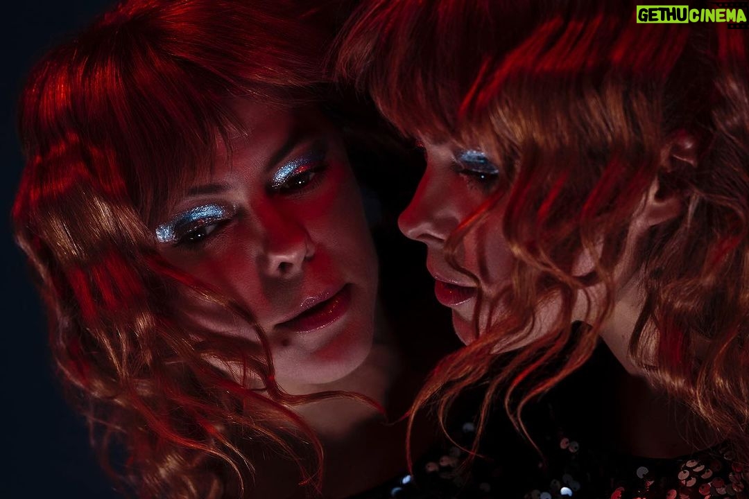 Lenka Instagram - One week till *Intraspectral* 🙌🙌🙌woot woot!! I do love this cover photo of myself and my other self ~ it was taken by the talented @tanjabruckner using a mirror and some delicious lighting and hectic makeup by @desiree_wise . Perhaps my favourite spooky photo of myself(s) I’ve ever seen… Stay tuned and pre-save via link in profile!
