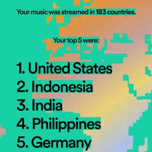 Lenka Instagram - I really love this @spotifyforartists #Spotifywrapped thing - SO INTERESTING to see it broken down like this! What data they have! 🤯
Thank you from the bottom of my heart to everyone who streamed my music this year. I’m so touched. 🥺🥰