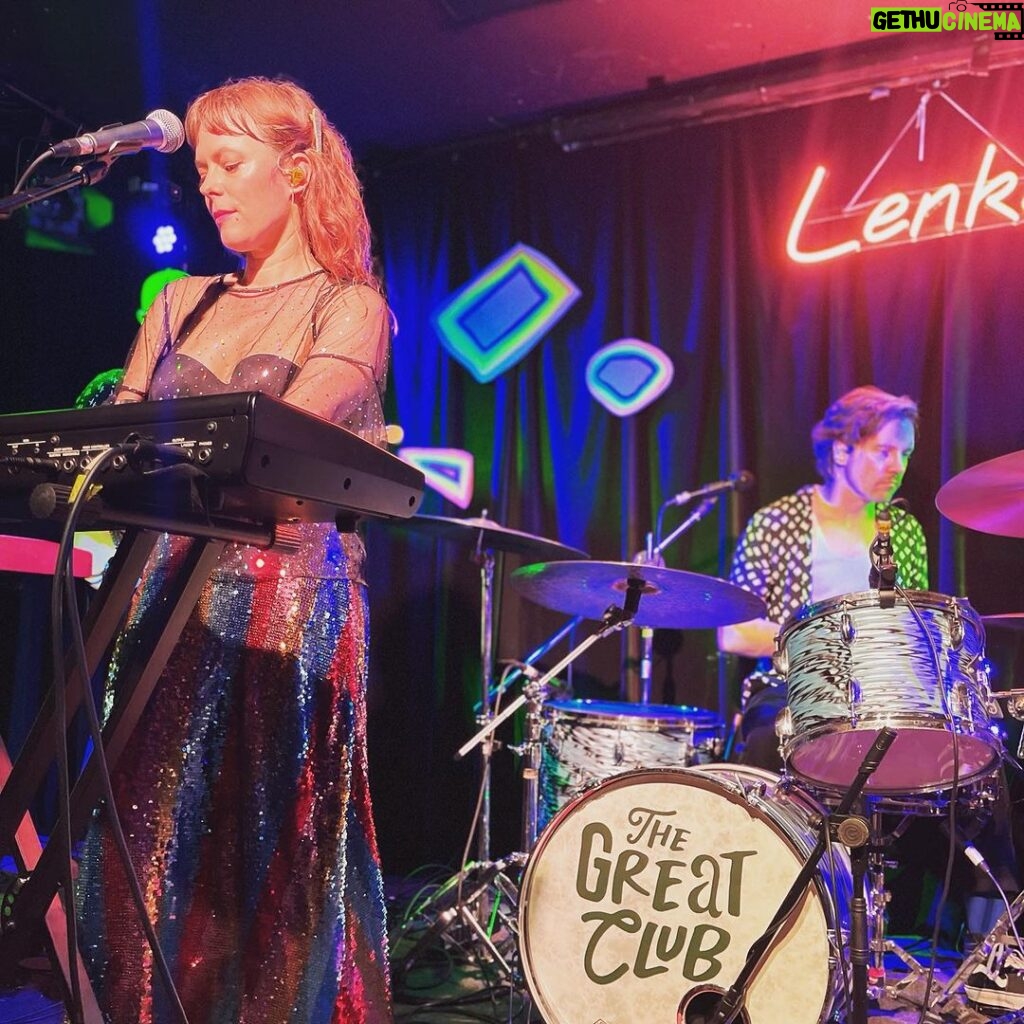Lenka Instagram - Thank you Sydney for the perfect show to end this tour! So special to have friends and family there too to enjoy my last show for 2023. Thanks to my amazing band @davejenkinsjr @bnjmncrbtt @r_m_james and @jeffeofficial for being a lovely opening act and to @craftmusicagency for putting together this run… Amazing rainbow skirt by @frankies_melbourne Photos by @electricdna 🌈💋🌈💋🌈💋🌈💋 The Great Club