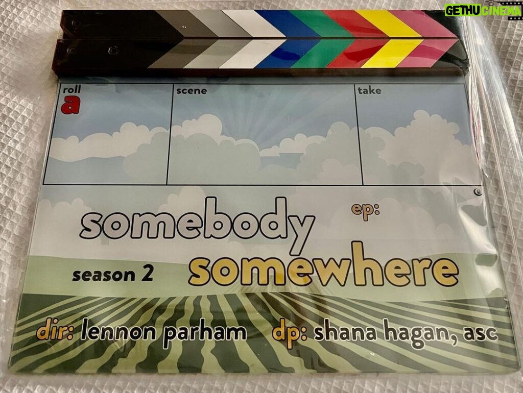 Lennon Parham Instagram - In the wee hours of Sat. morning, we finished filming 2 episodes of “Somebody Somewhere” Season 2 - that I had the great privilege to direct. I was already obsessed with this gem of a show (if you haven't watched yet, do it now) and didn’t think I could love it more. After all, it stars @bridgeteverett , an incredible human and actress, whom I had the great fortune to work with on Lady Dynamite. Her performance and voice will crack you wide open. She leaves it all on the floor and we are luckier for it. @marycgarrison , whom I first saw dazzling in “Oh Pioneers” on stage at @uetheatre where together we learned the craft of theater and true friendship. BTW, she’s still dazzling. And my dear friend, @boomboomhiller whom I first met in a dirty basement rumbling around with some Police Chiefs - we were just trying to make each other laugh and not much has changed. It’s no wonder folks are falling in love with him as Joel, because in real life he is just as endearing and delightful. But then I met the dynamic duo of @pthureen & @fancyboslady who together with Bridget, @cstraussy and their writers have crafted one of the most unique, hilarious and truthful stories on television. They welcomed me with warmth and kindness and I am so grateful. I learned so much from the keen, perceptive eye of our DP, @shanahaganasc - With @bzuniga beside her and her incredible camera dept, unstoppable! I also fell in love with my new friends @murrayhill (showbiz!) & @iamtimbagley - ooh they make me laugh my 1st AD @neumiepoo was a match made in heaven. Her undying energy and constant puns will always serve her well. Also, she goes hard on the dance floor. Respect. Special shout outs to @markduplass @jayduplass for the faith! @mfentwin for stellar production design and ❤️@smithchristiepants for being the best. Tyler and Carr for everything. I am so honored and proud to be a part of this incredible show. If you haven’t watched yet, spend a few hours in Manhattan, Kansas. You can find it on HBO and HBO Max. You won’t regret it. And if you have… then get ready for an amazing season 2. #DreamsDontHaveDeadlines #DDHD Easy, llama.